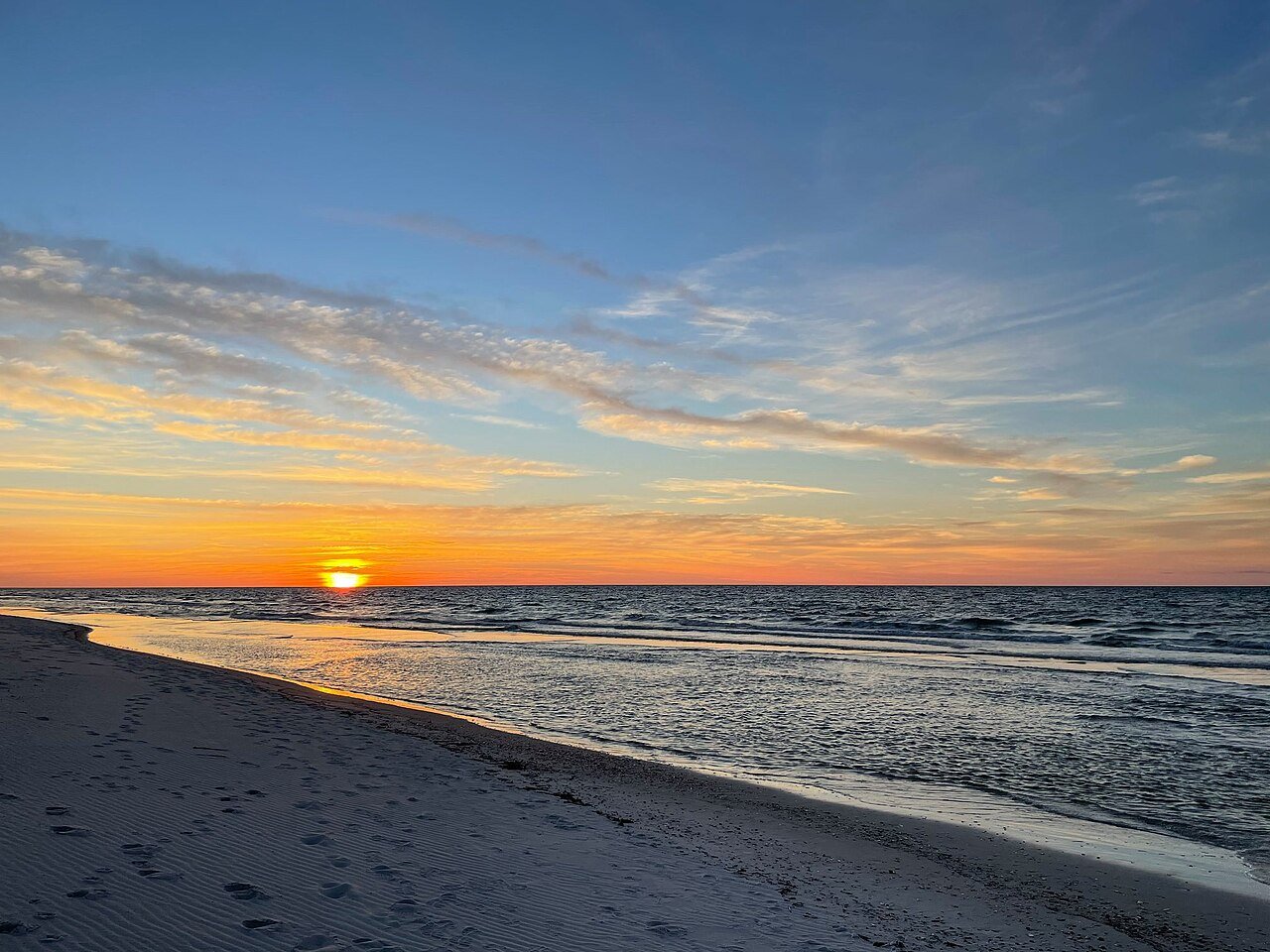 Sunset light over Bon Secour National Wildlife Refuge on Alabama’s Gulf Coast.