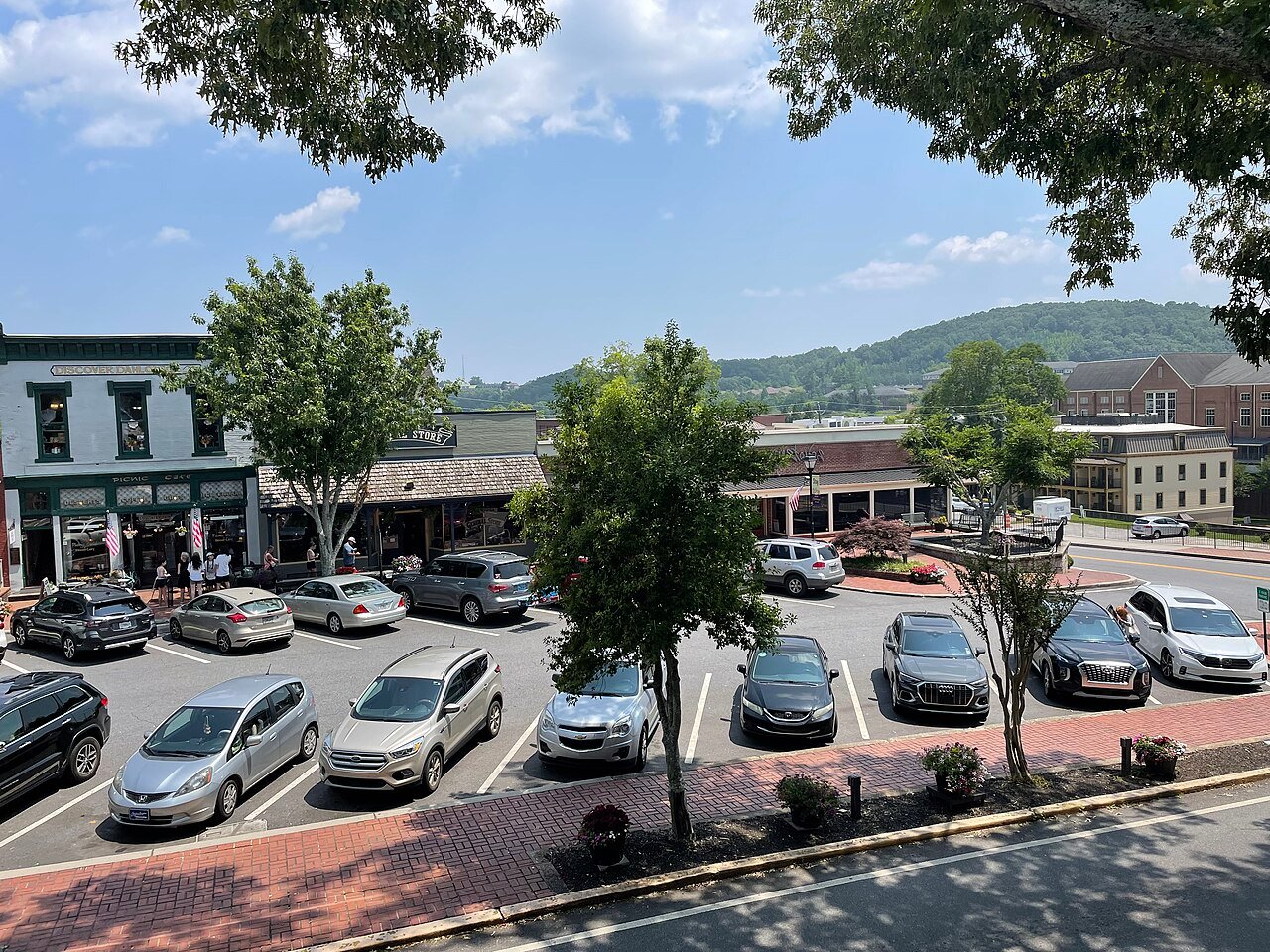 View over Dahlonega, Georgia from the Dahlonega Gold Museum Historic Site.