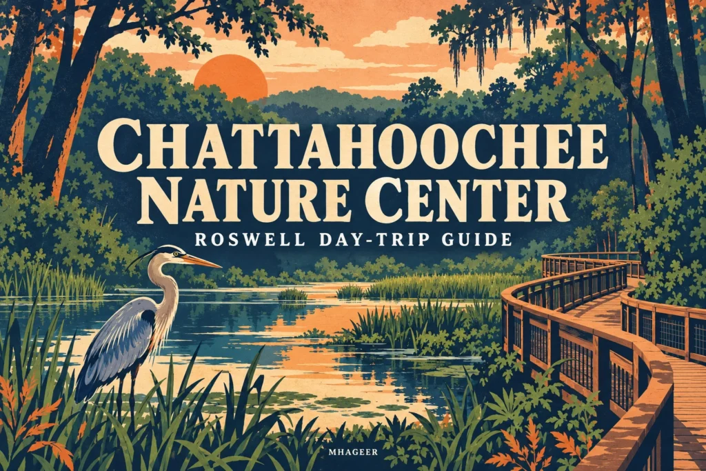 Chattahoochee Nature Center Roswell Day-Trip Guide, an illustrated Mhageer cover
