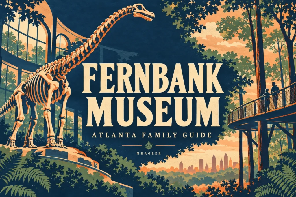 Fernbank Museum Atlanta Family Guide, an illustrated Mhageer cover