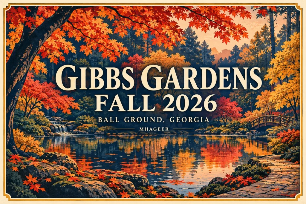 Gibbs Gardens Fall 2026, Ball Ground Georgia: Mhageer illustrated travel guide