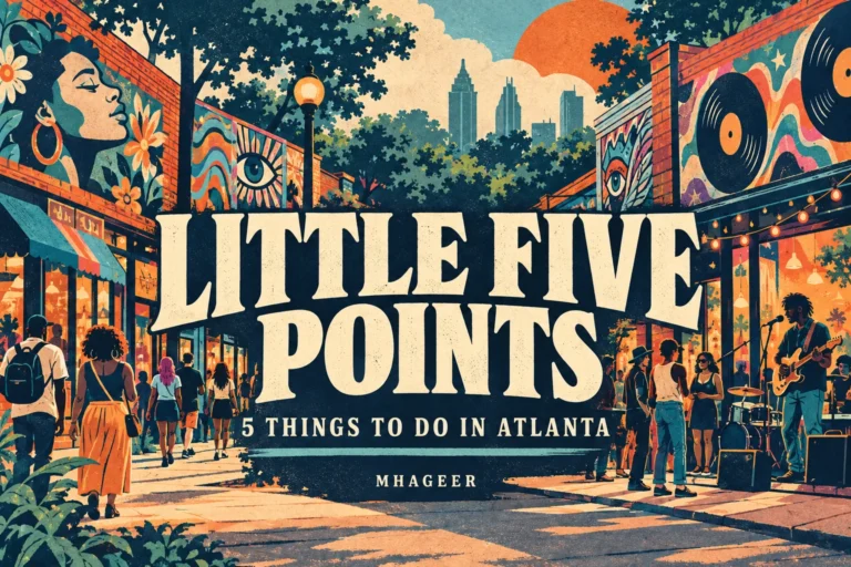 Little Five Points: 5 Things to Do in Atlanta, an illustrated Mhageer guide